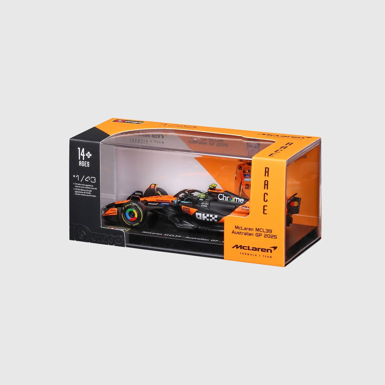 McLaren Mastercard F1 2025 Lando Norris MCL39 1:43 Scale Model