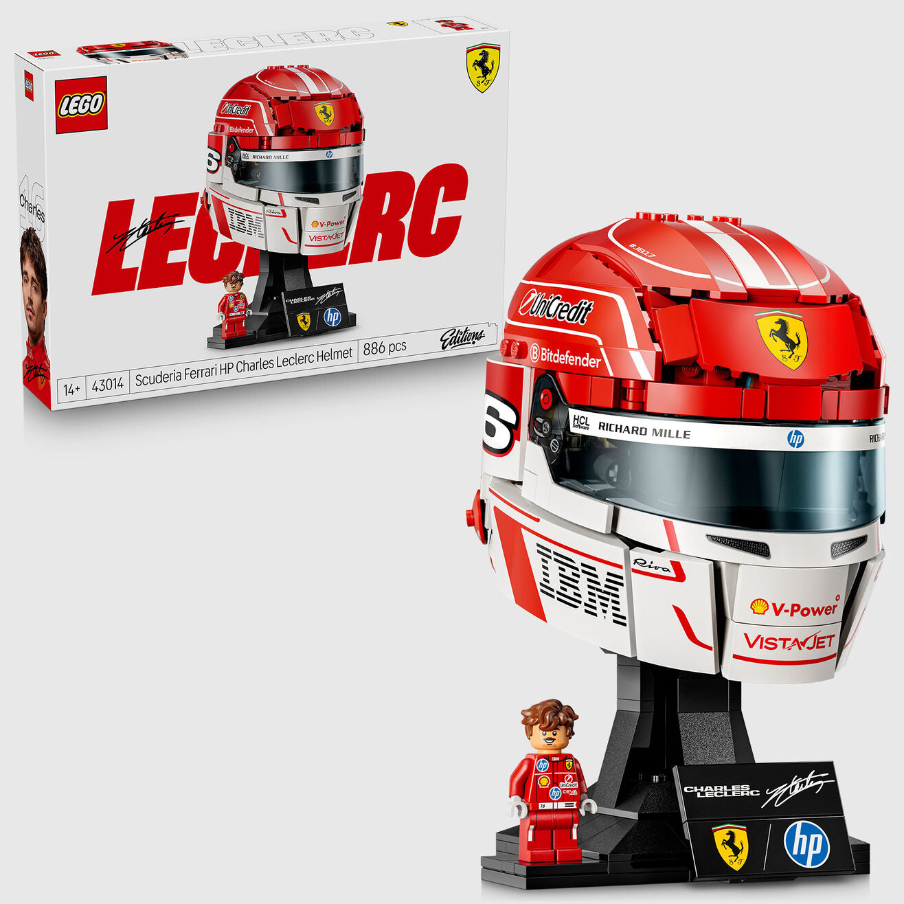 Scuderia Ferrari F1 LEGO® Charles Leclerc Helmet Set