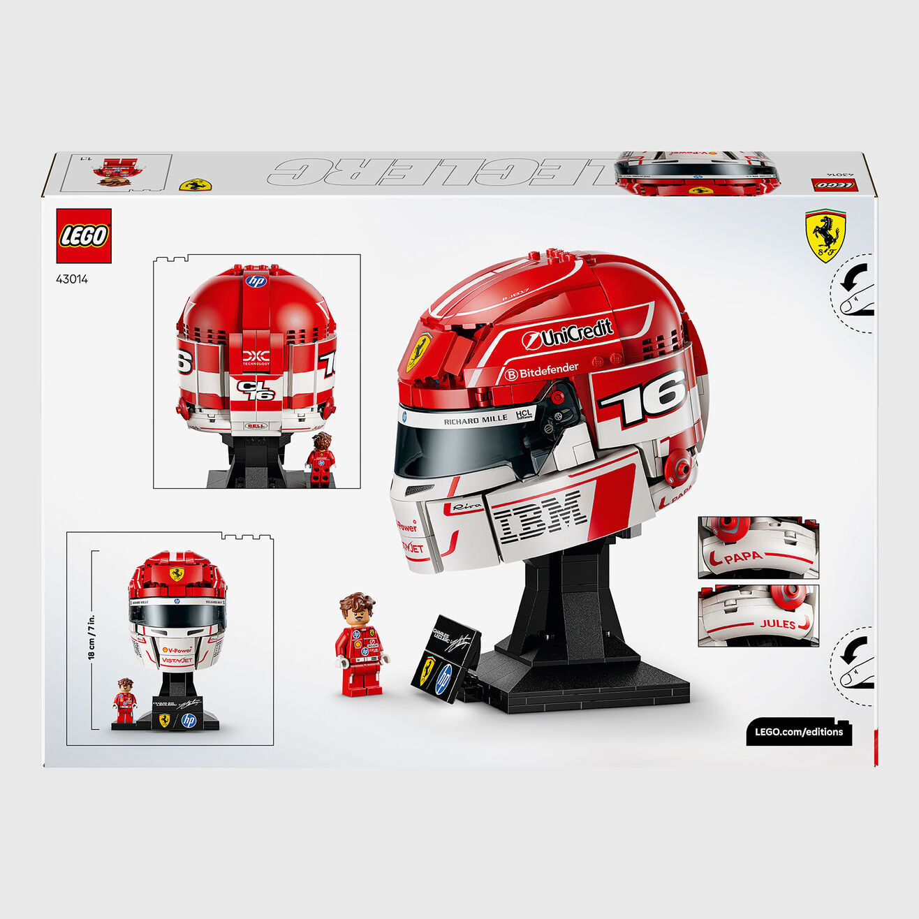 Scuderia Ferrari F1 LEGO® Charles Leclerc Helmet Set
