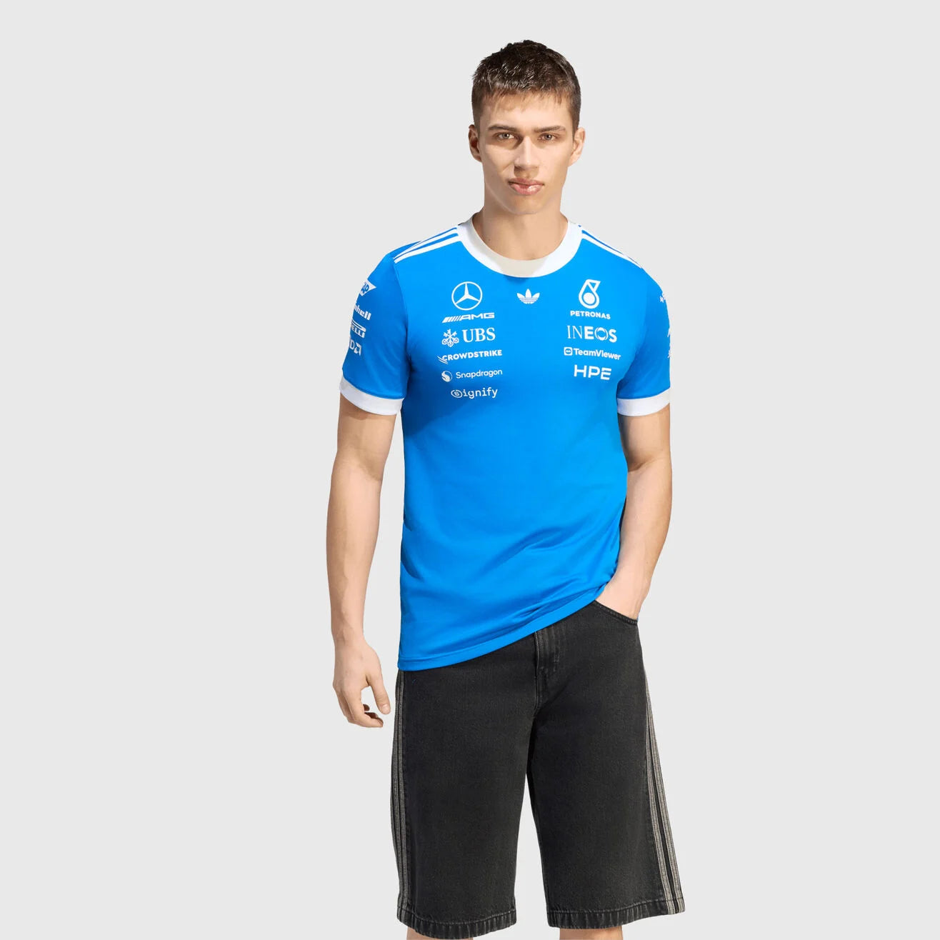 Mercedes-AMG F1 adidas 2026 Team Blue Wonder Driver T-shirt